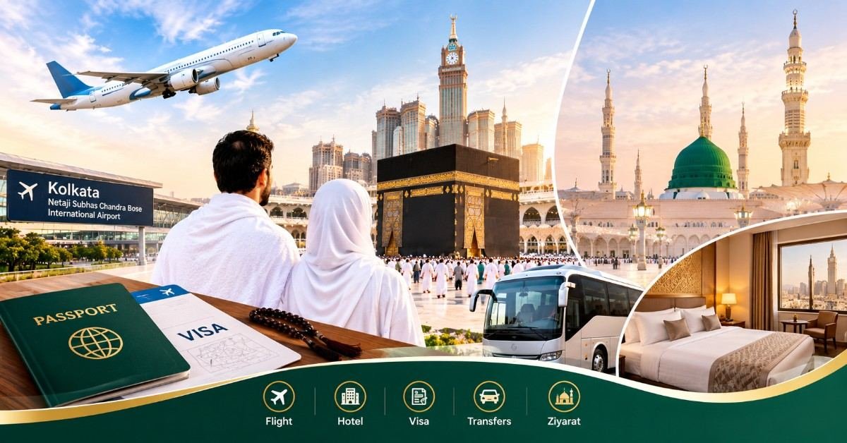 Flight Options Kolkata to JeddahMadinah for Umrah