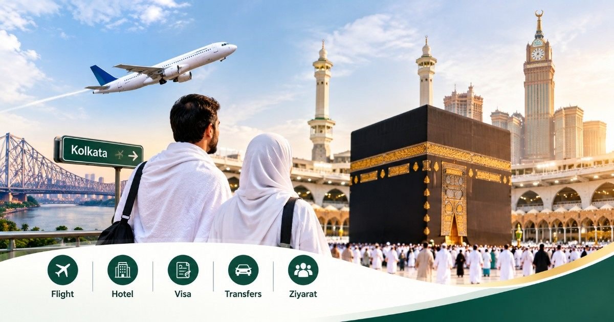 Umrah Package from Kolkata with flight, hotel, visa, transfers and Ziyarat