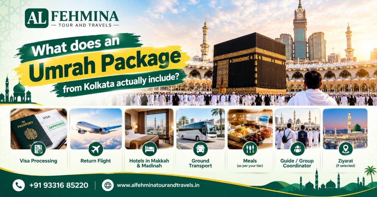 Umrah package from Kolkata actually include
